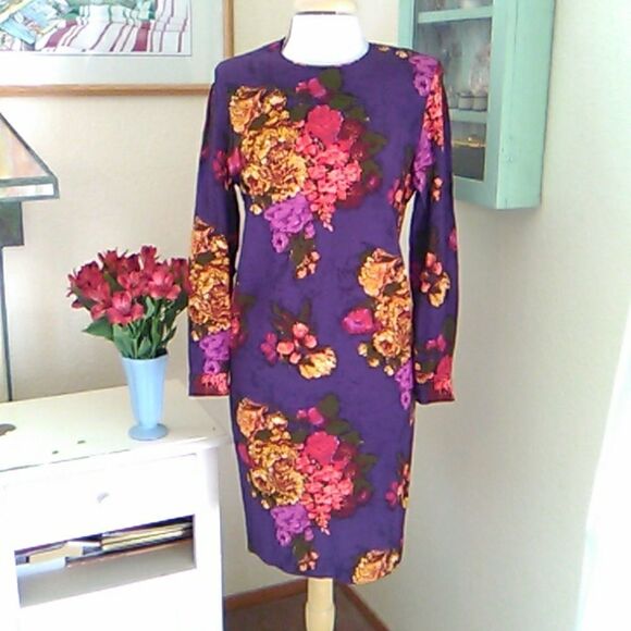 Vintage Liz Claiborne Floral Shift - Picture 1 of 13